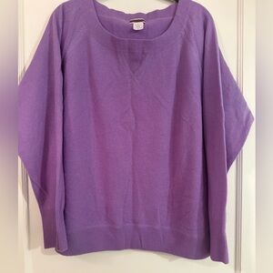 J CREW CASHMERE sweatshirt Sweater in Lavender Size XL EUC!